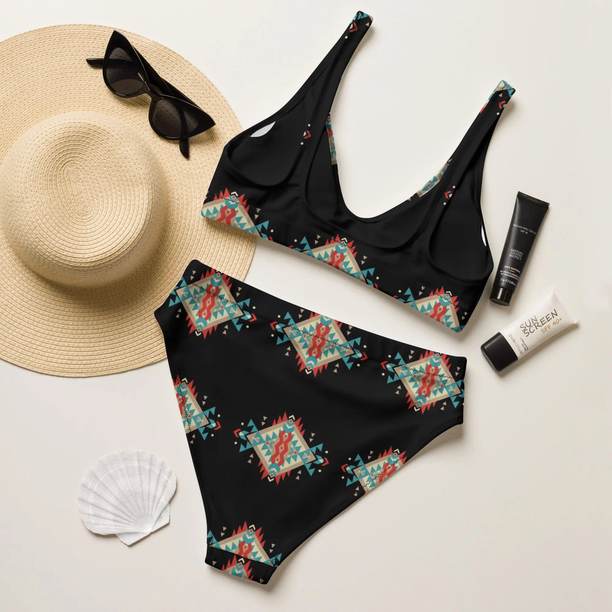 Baha Ranch Yeehaw Black Aztec Bikini Baha Ranch Western Wear
