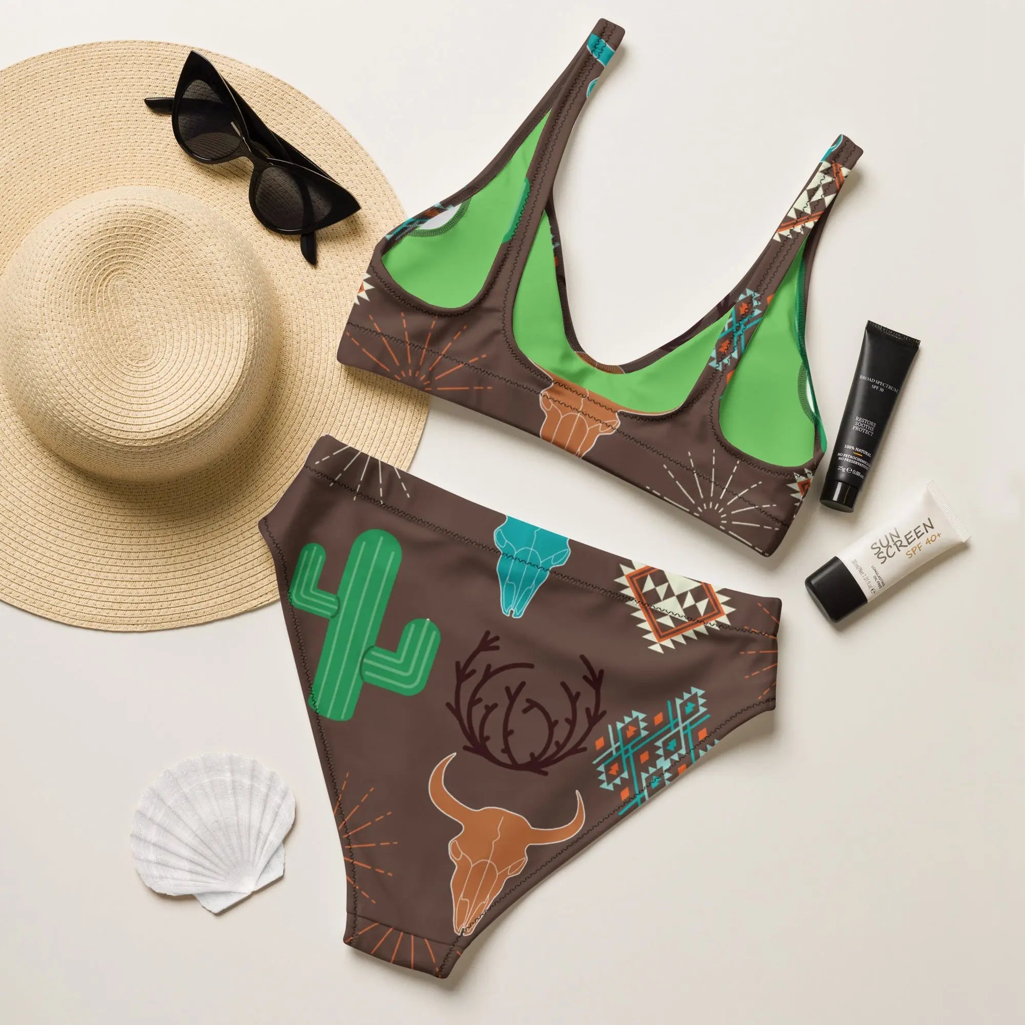 Baha Ranch Yeehaw Cactus Bullhead Bikini Baha Ranch Western Wear