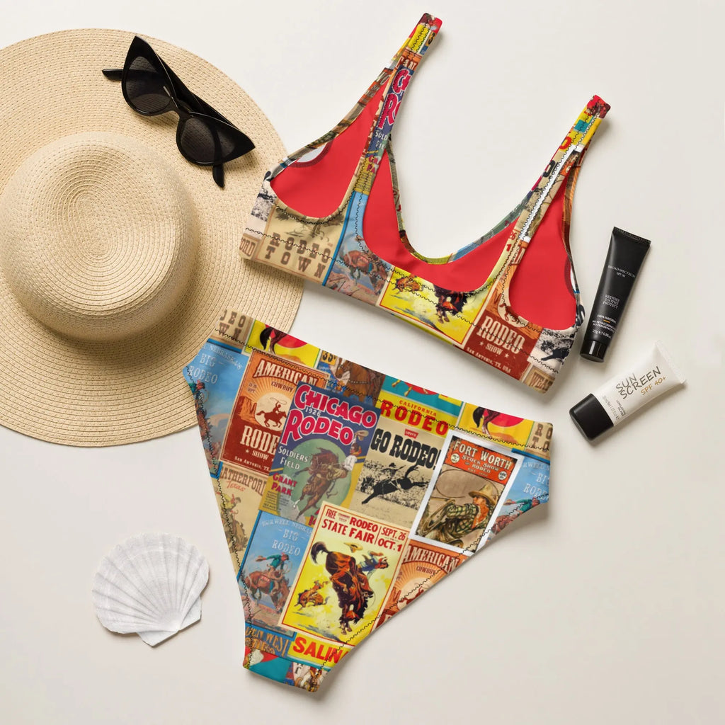 Baha Ranch Yeehaw Vintage Rodeo Poster Bikini Baha Ranch Western Wear