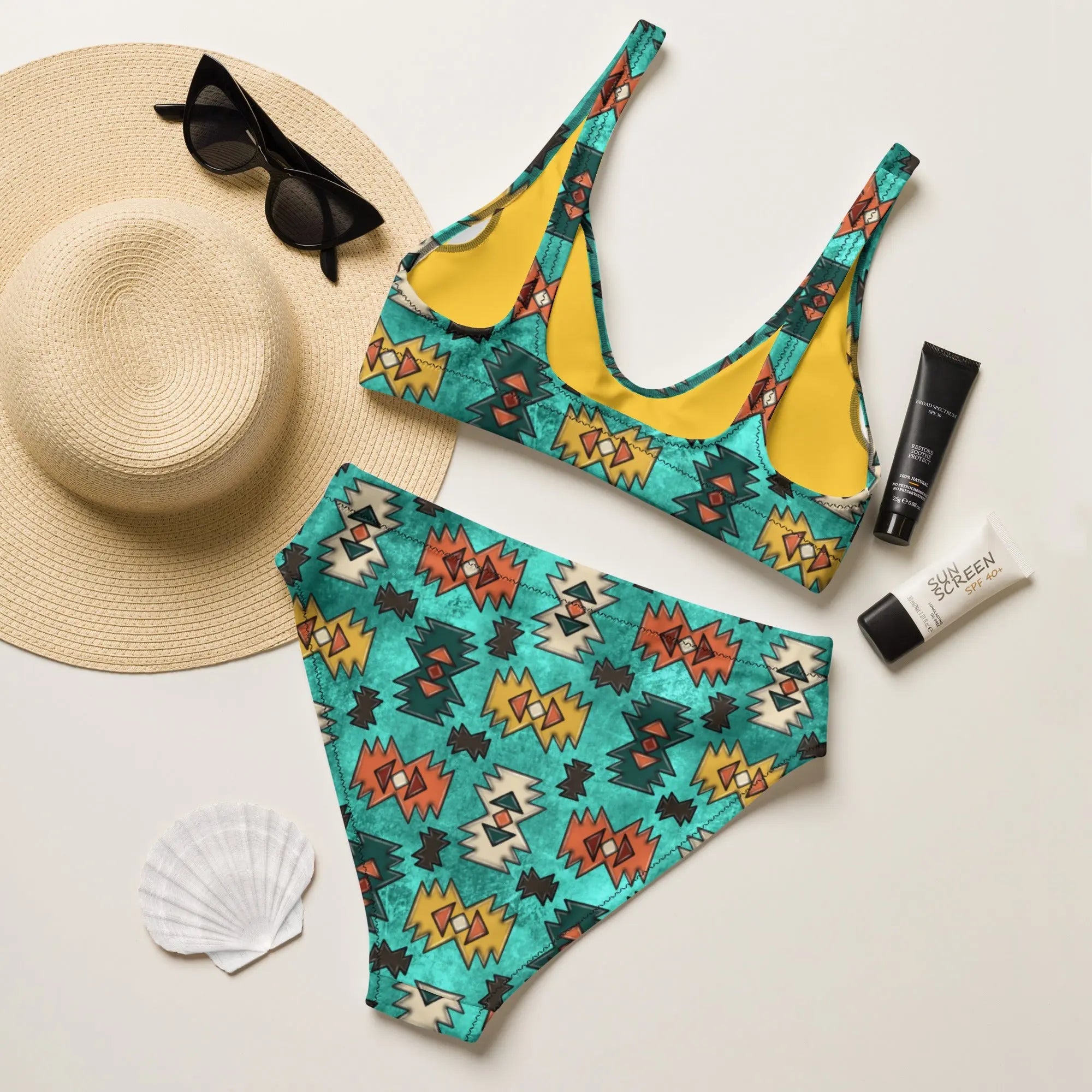 Baha Ranch Yeehaw Turquoise Aztec Bikini Baha Ranch Western Wear