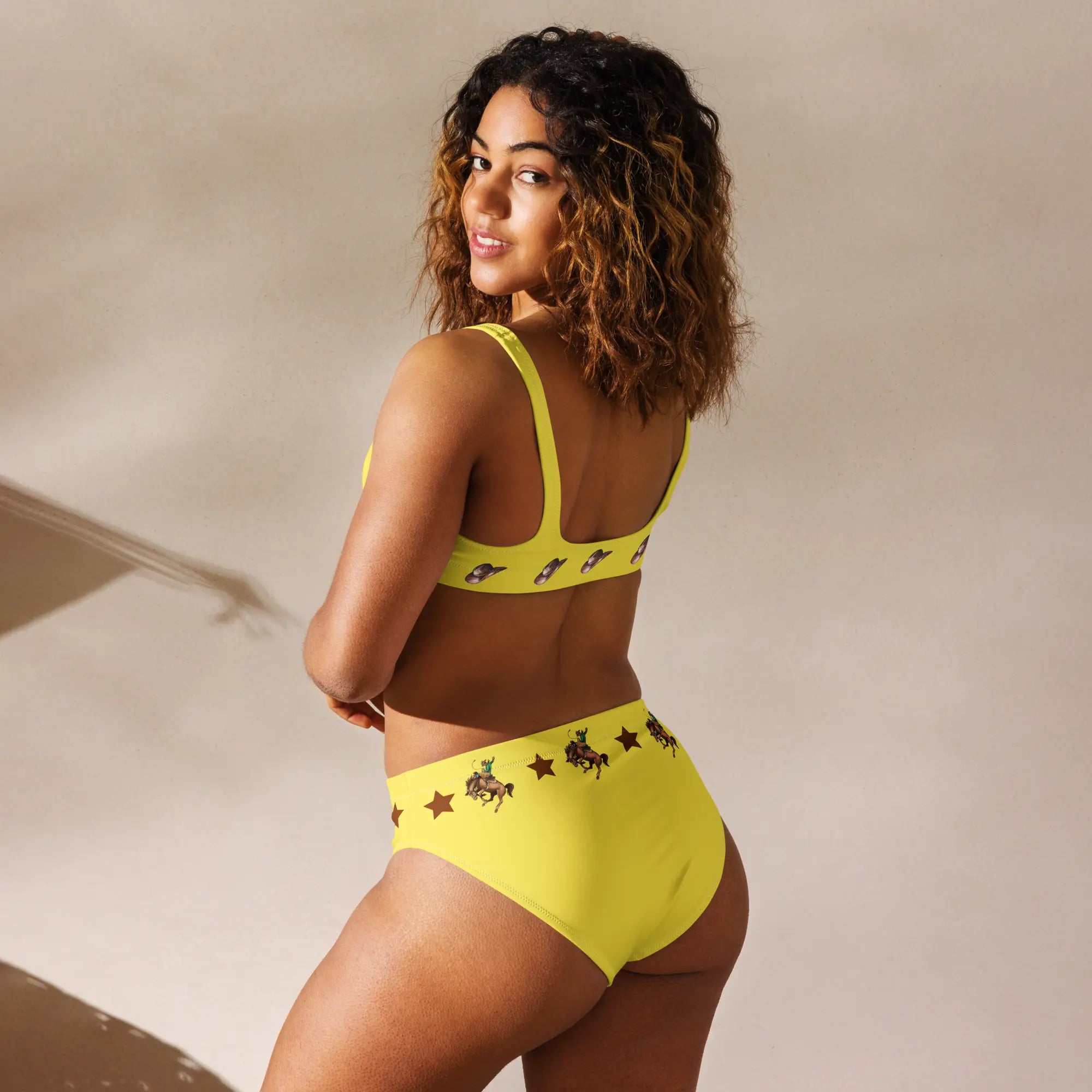 Yeehaw Mustard Bronc Buster Yeehaw Bikini Baha Ranch Western Wear
