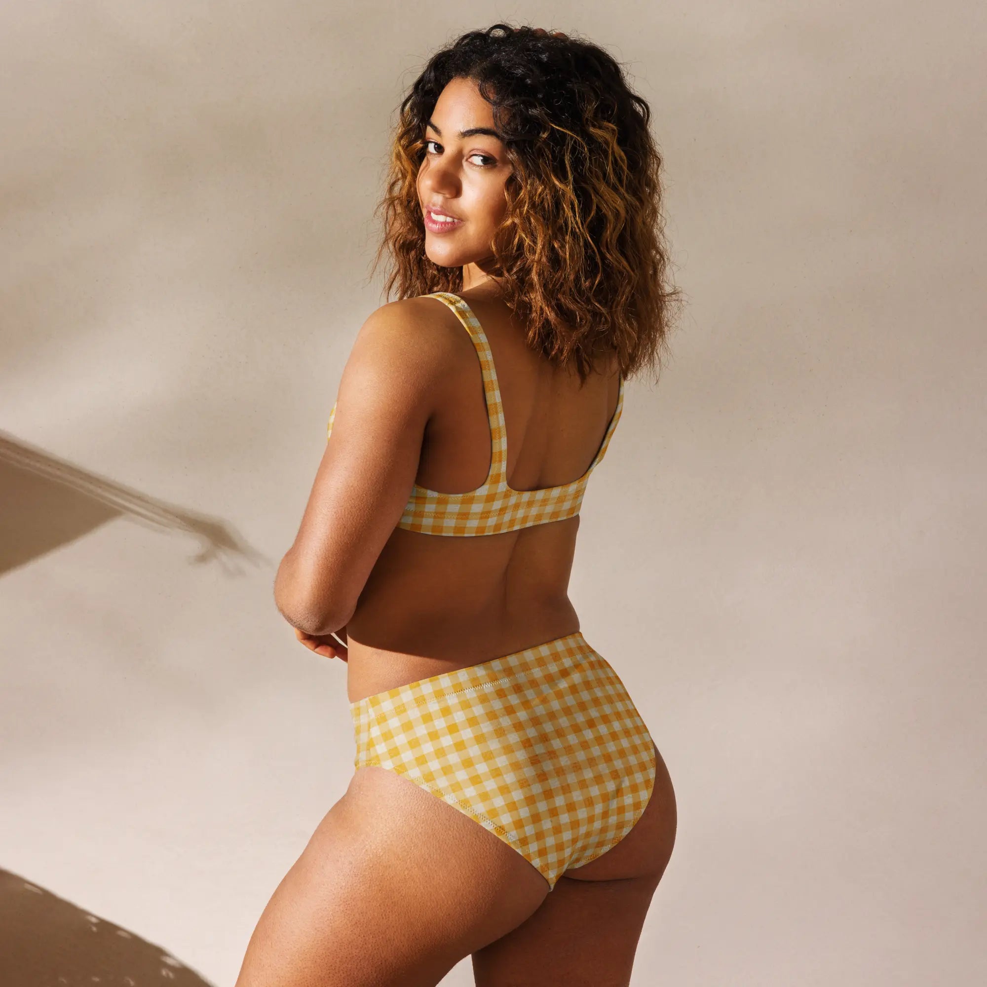 Baha Ranch Yeehaw Yellow Gingham Print Bikini Baha Ranch Western Wear