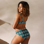 Baha Ranch Yeehaw Teal Burgandy Aztec Bikini Baha Ranch Western Wear