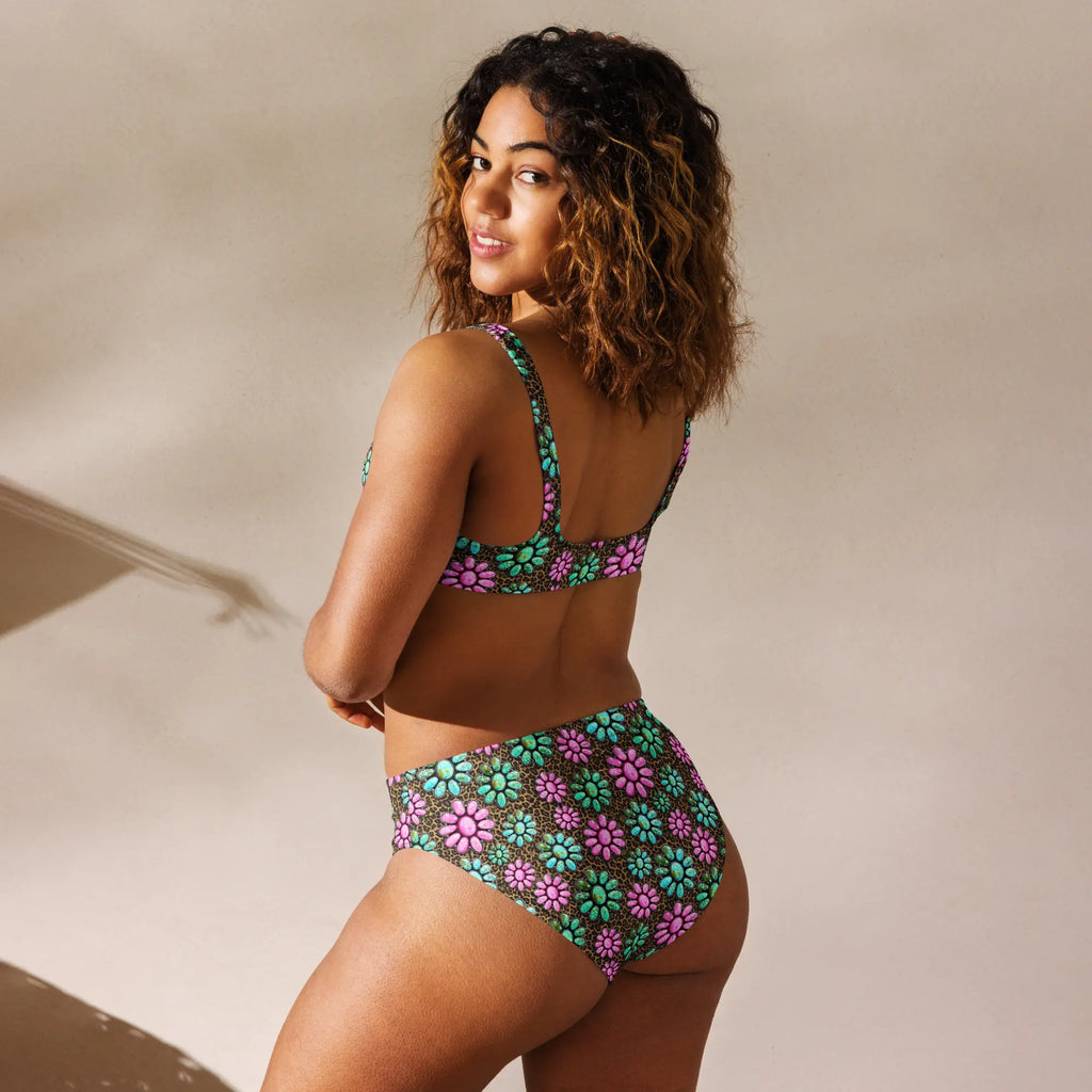 Baha Ranch Yeehaw Pink Turquoise Bikini Baha Ranch Western Wear