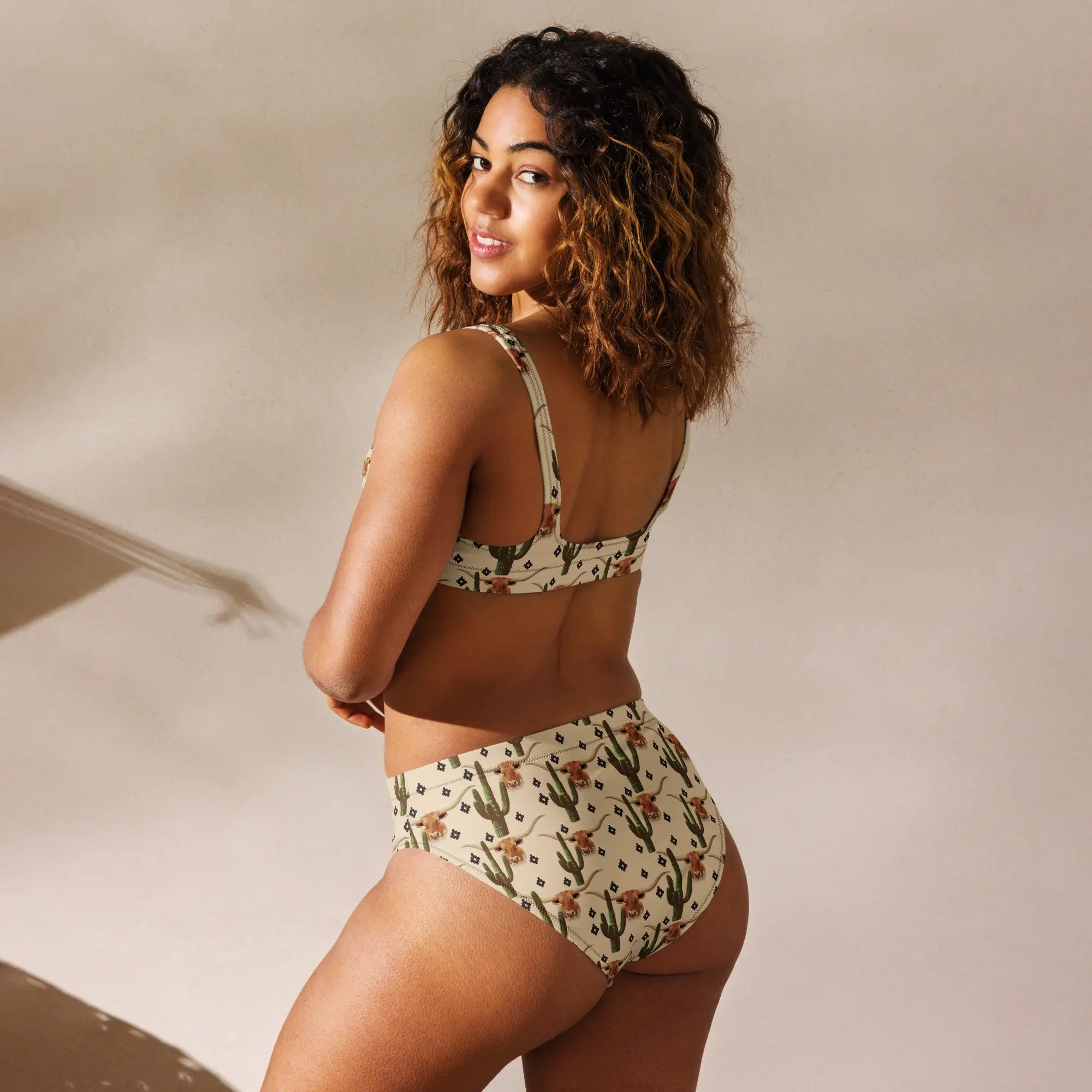 Yeehaw Longhorn Ranch Cactus Bikini Baha Ranch Western Wear