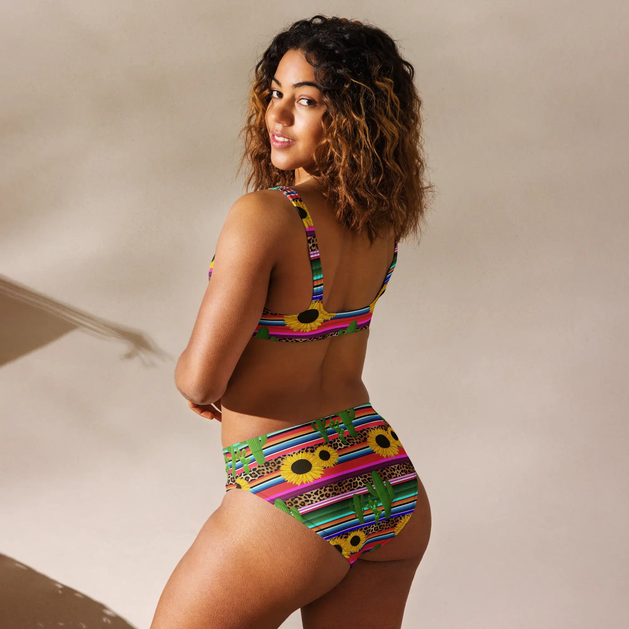 Yeehaw Sunflower Serape Bikini Baha Ranch Western Wear