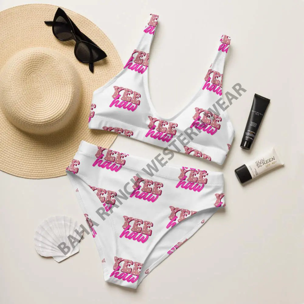 Yeehaw Pink Bikini Baha Ranch Western Wear