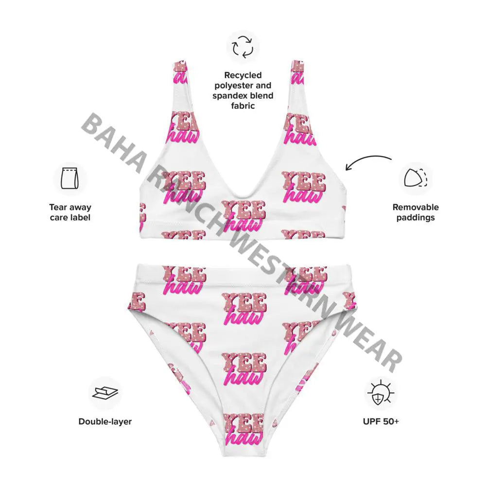 Yeehaw Pink Bikini Baha Ranch Western Wear