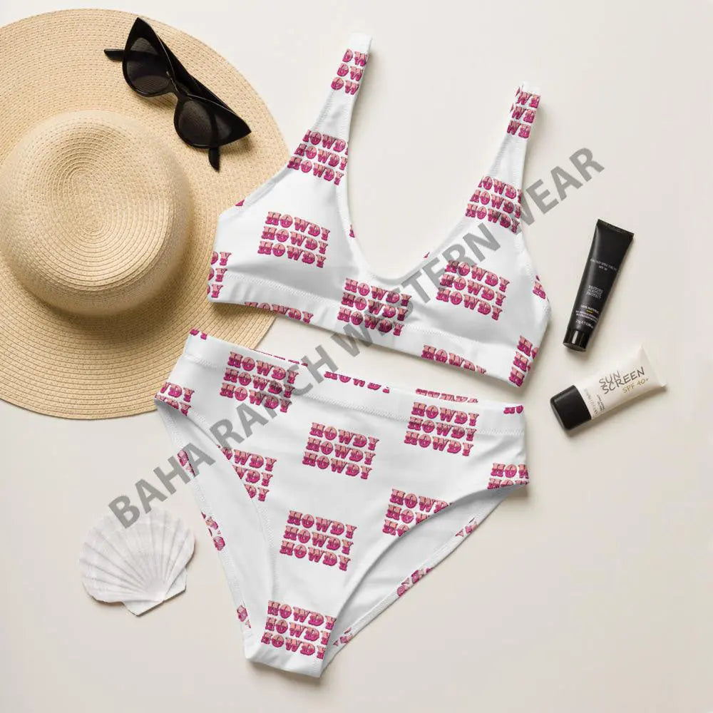 Yeehaw Howdy Howdy Howdy Bikini Baha Ranch Western Wear