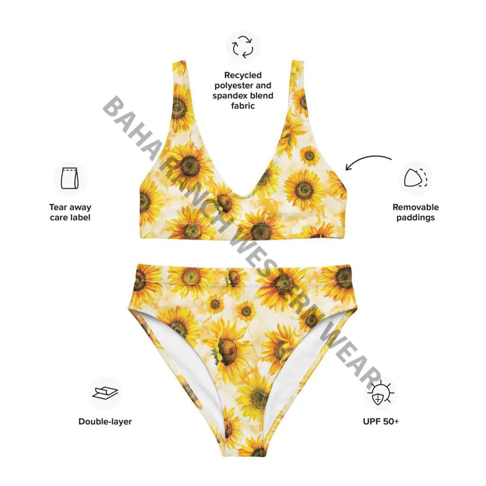 Yeehaw Sunflower Bikini Baha Ranch Western Wear
