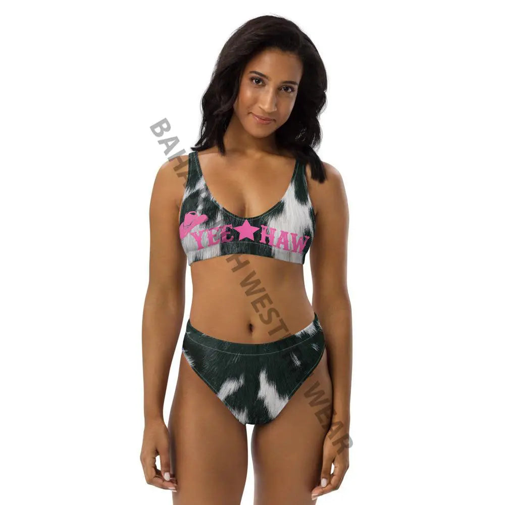 Yeehaw Cow Print Bikini Baha Ranch Western Wear