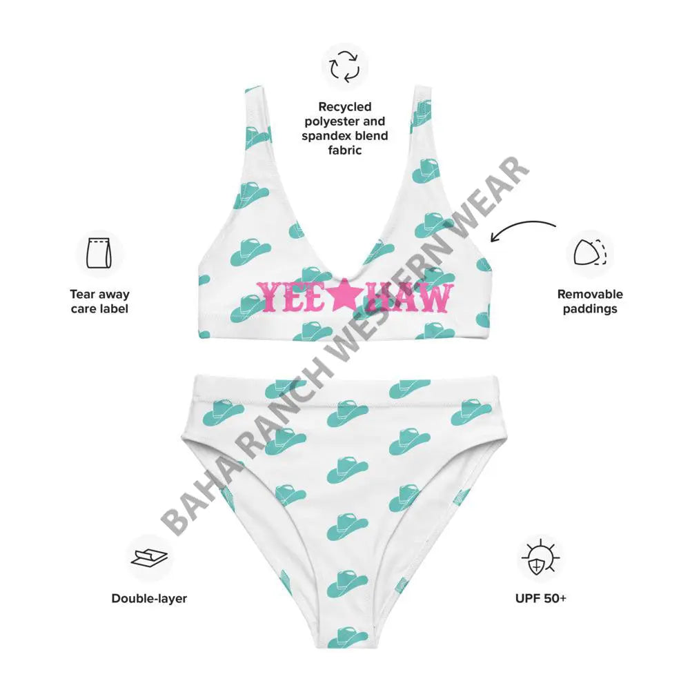 Yeehaw Turquoise Hat Yeehaw Bikini Baha Ranch Western Wear