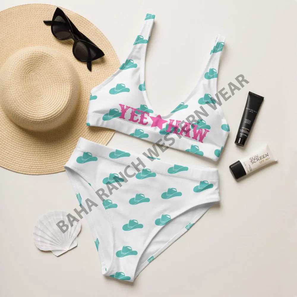Yeehaw Turquoise Hat Yeehaw Bikini Baha Ranch Western Wear
