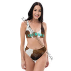 Yeehaw Brown Cow Print Bikini Baha Ranch Western Wear