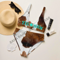 Yeehaw Cow Print Bikini XL Baha Ranch Western Wear
