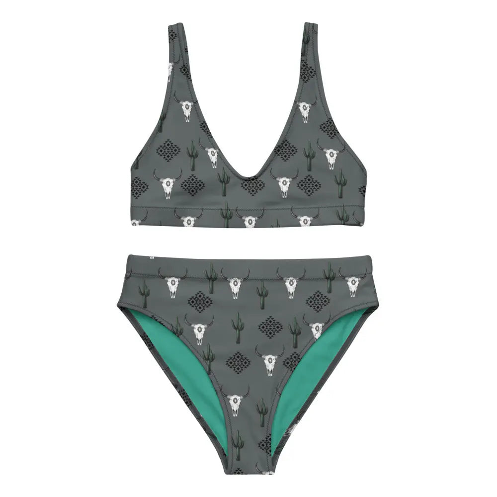 Yeehaw Aztec Bull Skull Bikini Baha Ranch Western Wear