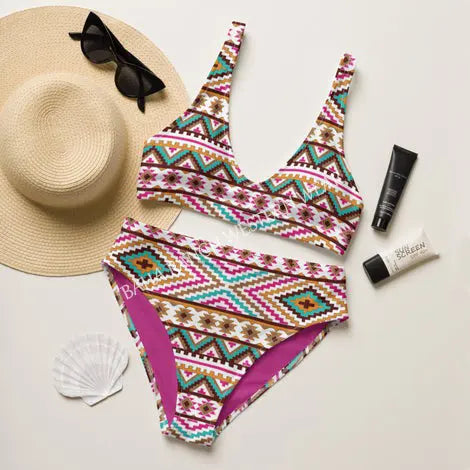 Baha Ranch Yeehaw Multi Aztec Bikini Baha Ranch Western Wear