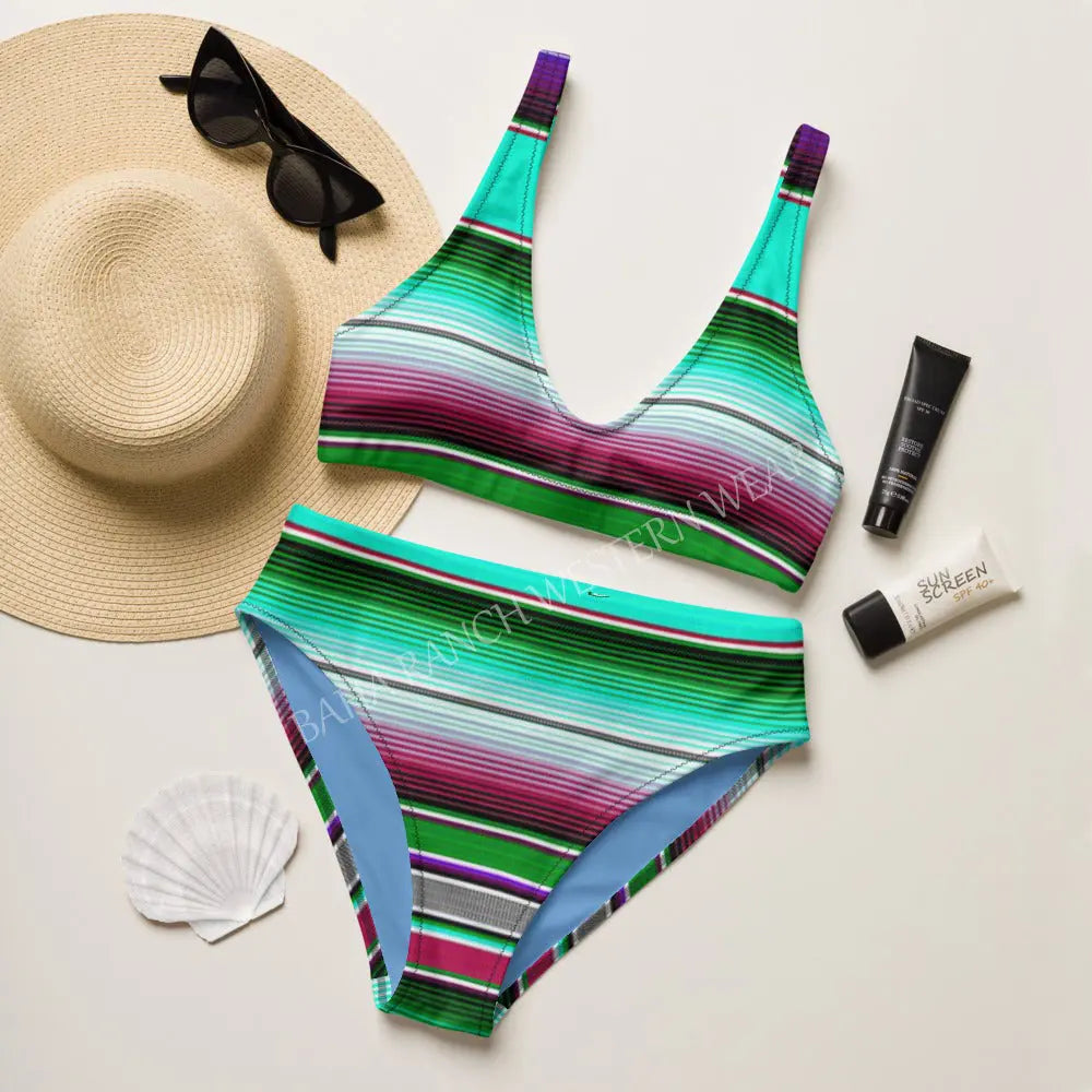 Baha Ranch Yeehaw Aqua Serape Bikini Baha Ranch Western Wear