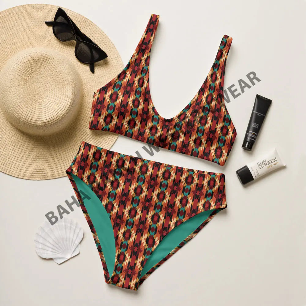 Baha Ranch Yeehaw Rust Aztec Bikini Baha Ranch Western Wear
