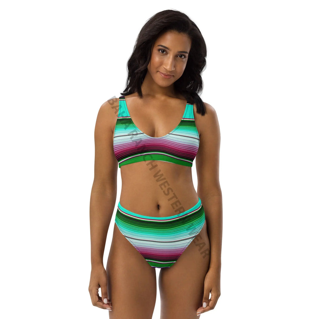 Baha Ranch Yeehaw Aqua Serape Bikini Baha Ranch Western Wear