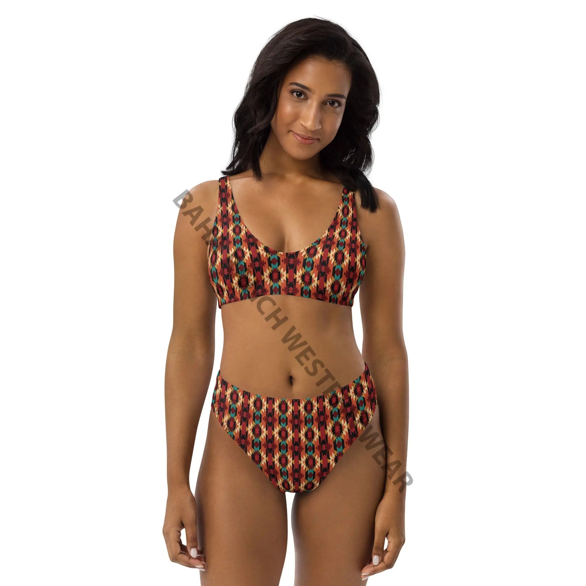 Baha Ranch Yeehaw Rust Aztec Bikini Baha Ranch Western Wear