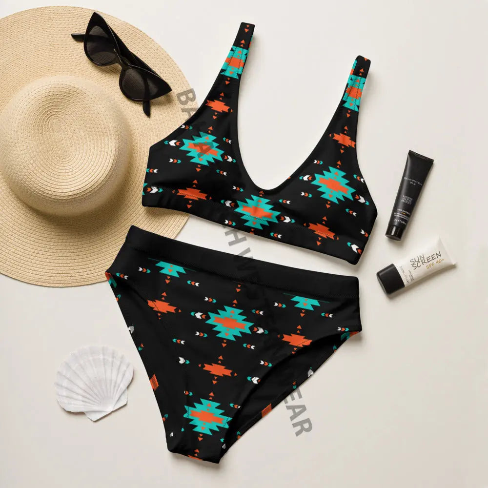 Baha Ranch Yeehaw Turquoise & Orange Aztec Bikini Baha Ranch Western Wear