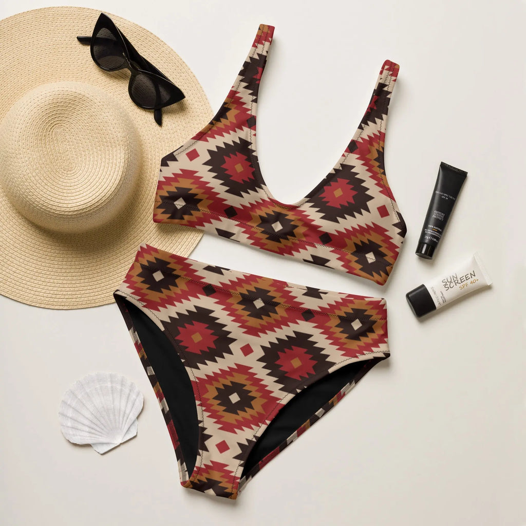 Baha Ranch Yeehaw Rust Aztec Bikini Baha Ranch Western Wear