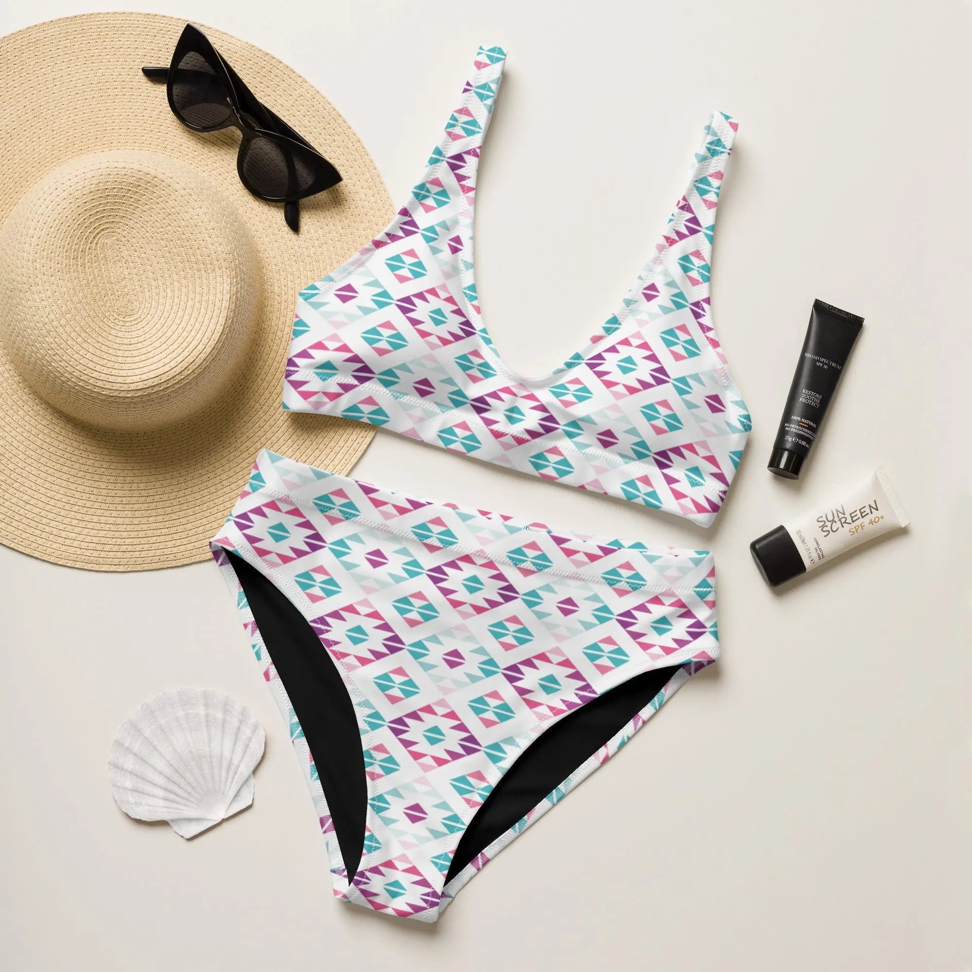 Baha Ranch Yeehaw Pink Turquoise Bikini Baha Ranch Western Wear