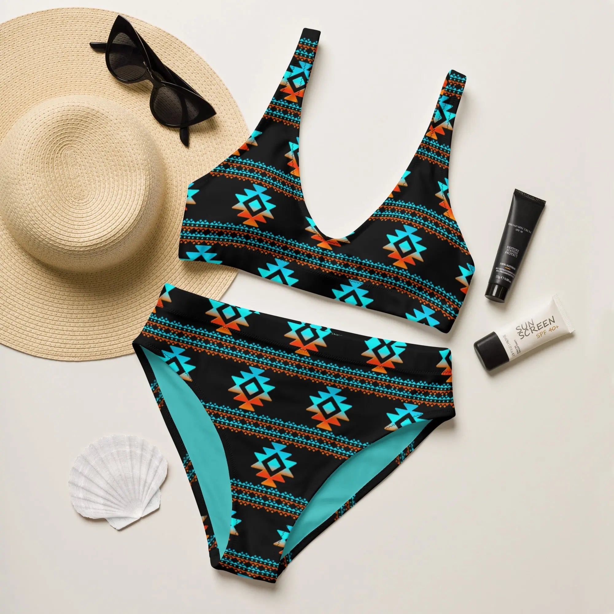 Baha Ranch Yeehaw Black Aztec Bikini Baha Ranch Western Wear