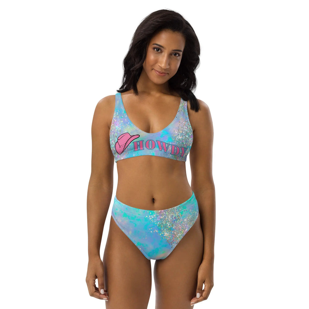 Baha Ranch Yeehaw Howdy Opal Glitter Bikini Baha Ranch Western Wear