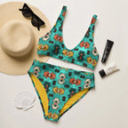 READY TO SHIP Yeehaw Turquoise Aztec Bikini SIZE MEDIUM Baha Ranch Western Wear