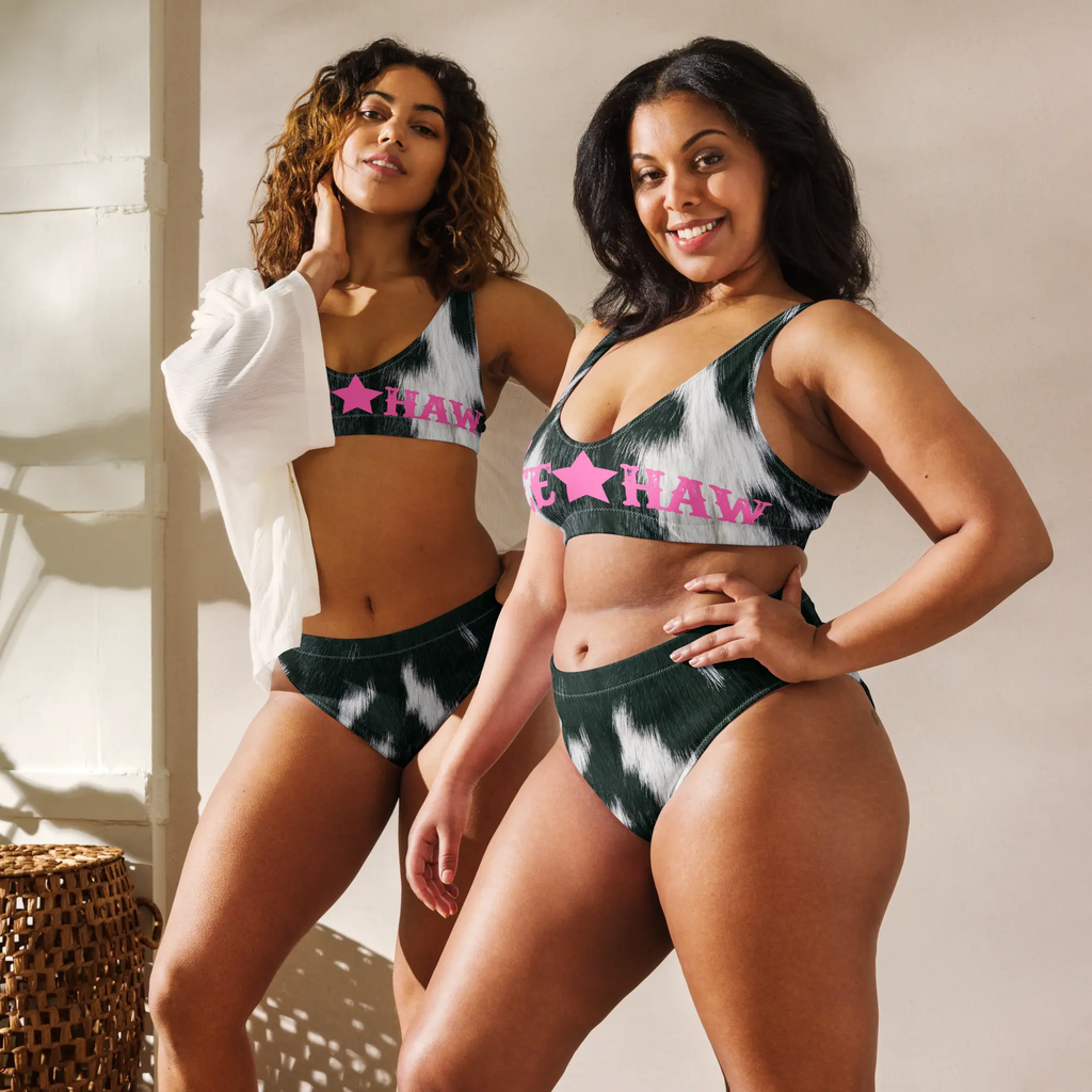 Yeehaw Cow Print Bikini Baha Ranch Western Wear