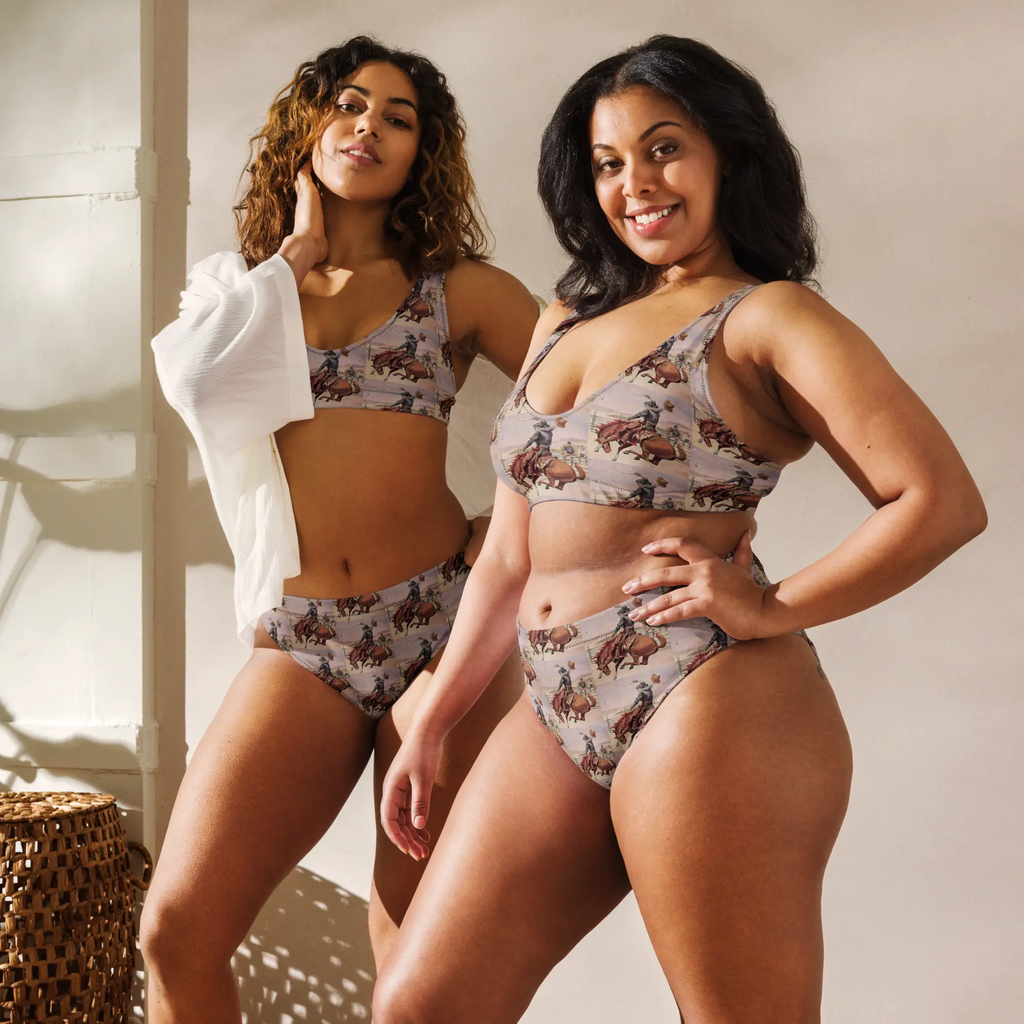 Baha Ranch Yeehaw Vintage Cowboy Bronc Bikini Baha Ranch Western Wear