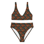 Baha Ranch Yeehaw Floral Leather Print Bikini Baha Ranch Western Wear