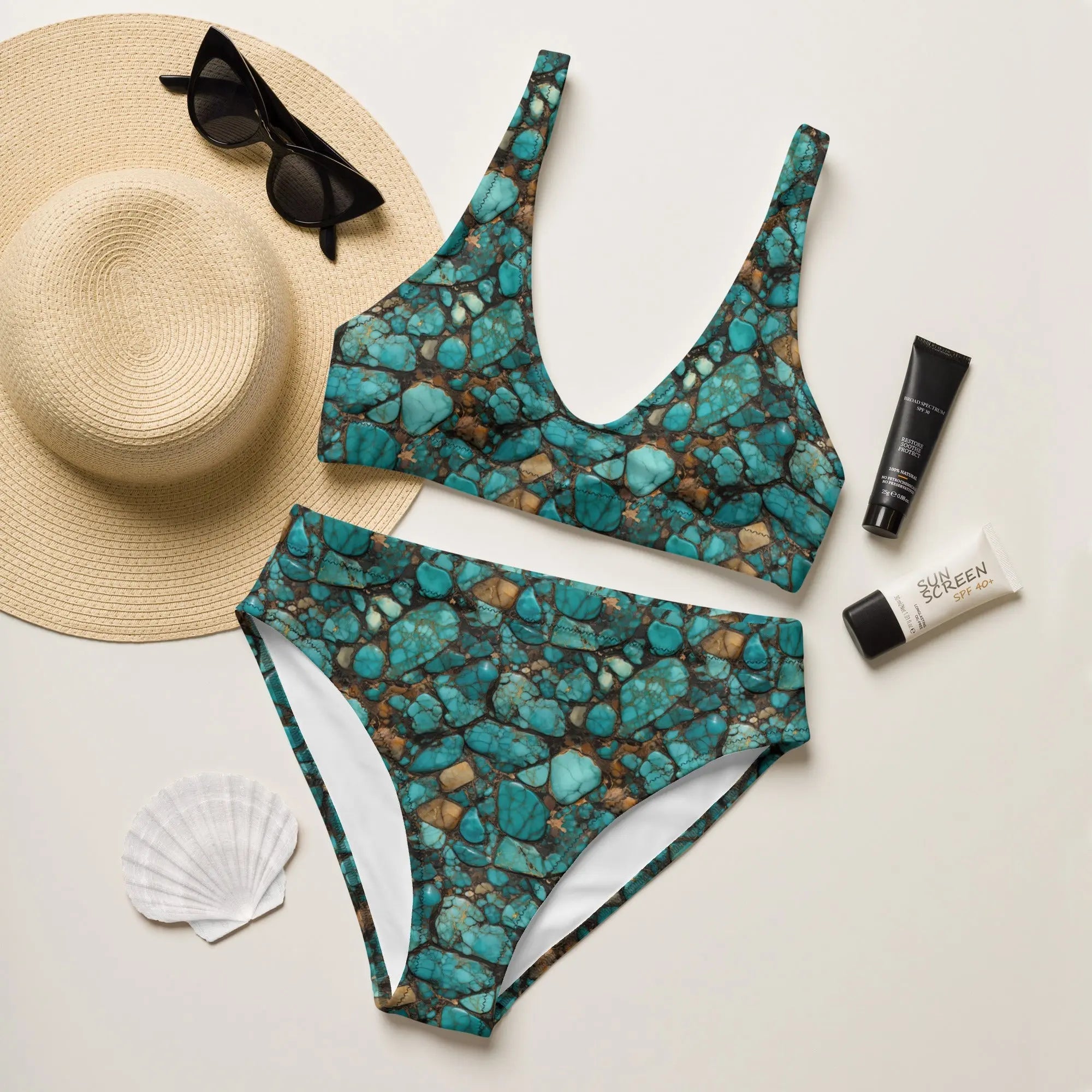 Baha Ranch Yeehaw All Turquoise Bikini Baha Ranch Western Wear