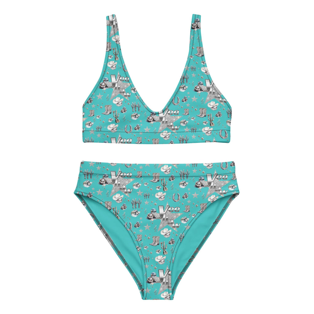Baha Ranch Yeehaw Turquoise Rhinestone Cowgirl Turquoise Bikini Baha Ranch Western Wear