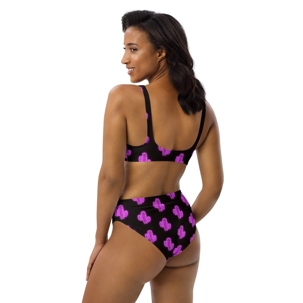 Baha Ranch Yeehaw Purple Neon Cactus Bikini Baha Ranch Western Wear