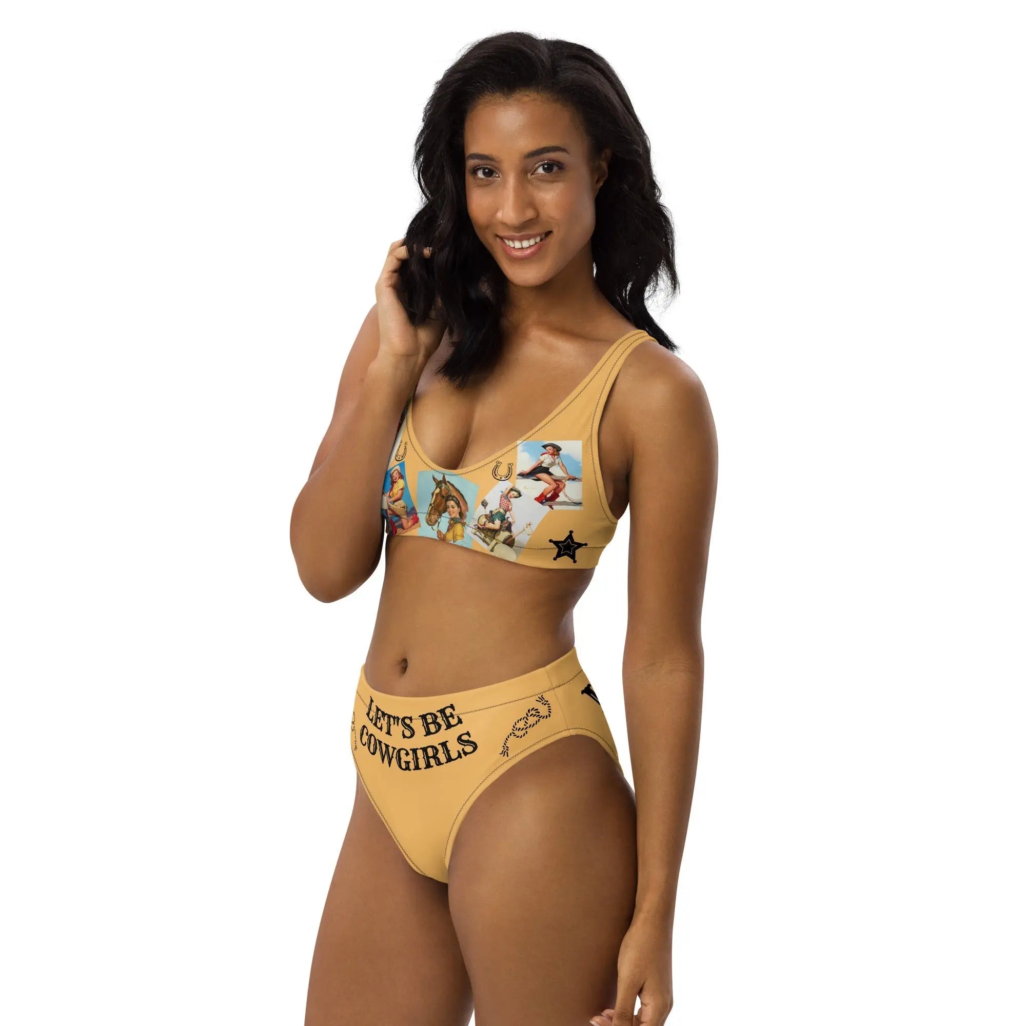 Ready To Ship Yeehaw Let's Be Cowgirls Bikini Size XL Baha Ranch Western Wear