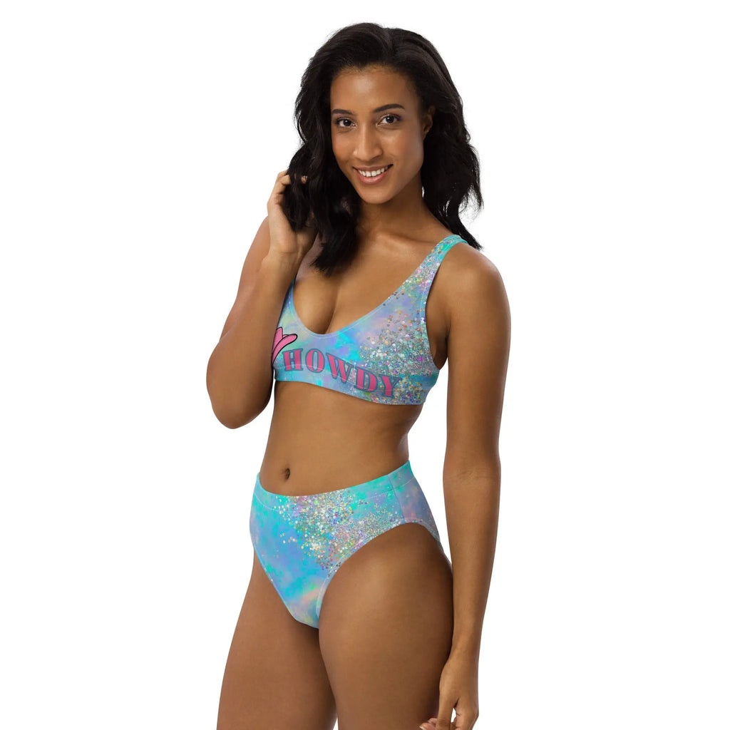Baha Ranch Yeehaw Howdy Opal Glitter Bikini Baha Ranch Western Wear