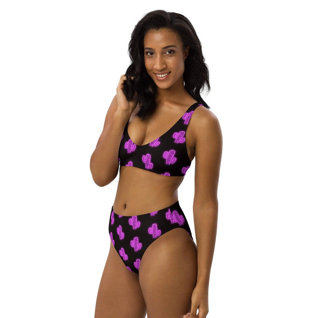 Baha Ranch Yeehaw Purple Neon Cactus Bikini Baha Ranch Western Wear