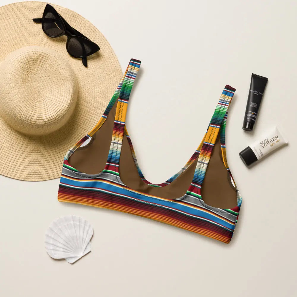 Baha Ranch Yeehaw Mustard Serape Bikini Top Baha Ranch Western Wear
