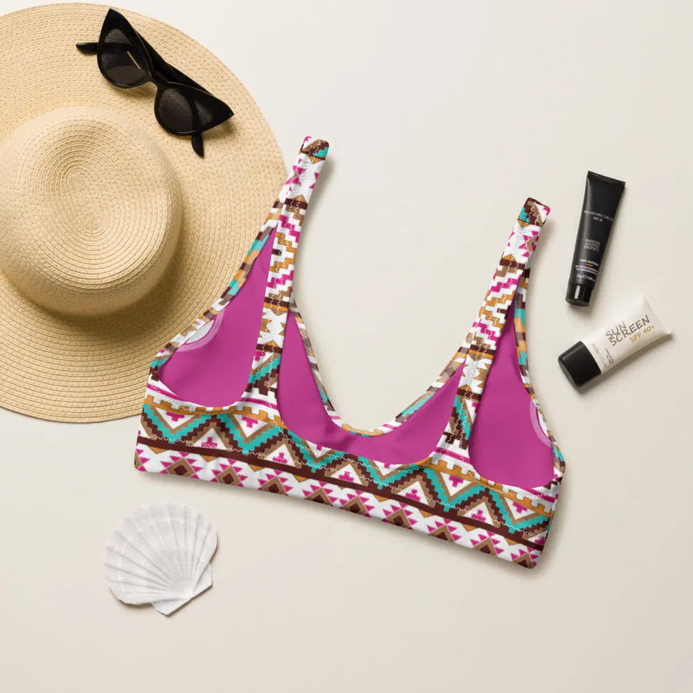 Baha Ranch Yeehaw Multi Aztec Bikini Top Baha Ranch Western Wear