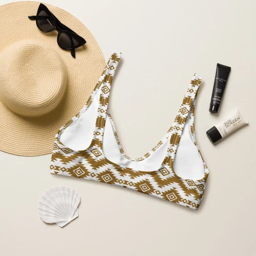 Baha Ranch Yeehaw Brown Aztec Bikini Top Baha Ranch Western Wear