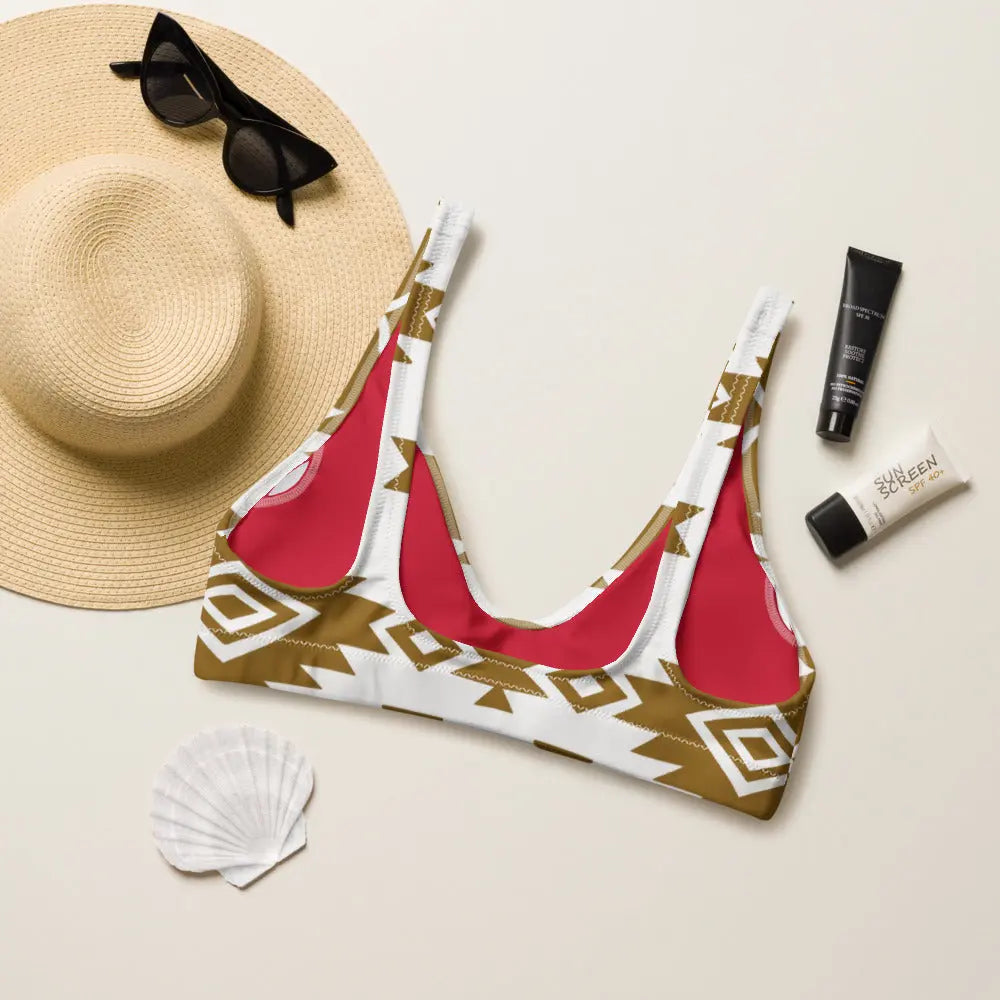 Baha Ranch Yeehaw Bold Brown Aztec Bikini Top Baha Ranch Western Wear