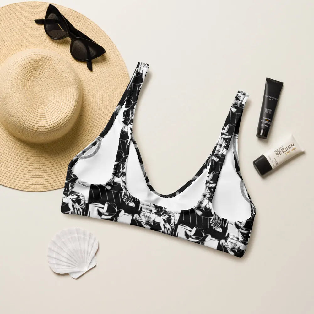 Baha Ranch Yeehaw Vintage Cowboy Bikini Top Baha Ranch Western Wear