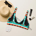 Baha Ranch Yeehaw Turquoise Orange Aztec Bikini Top Baha Ranch Western Wear