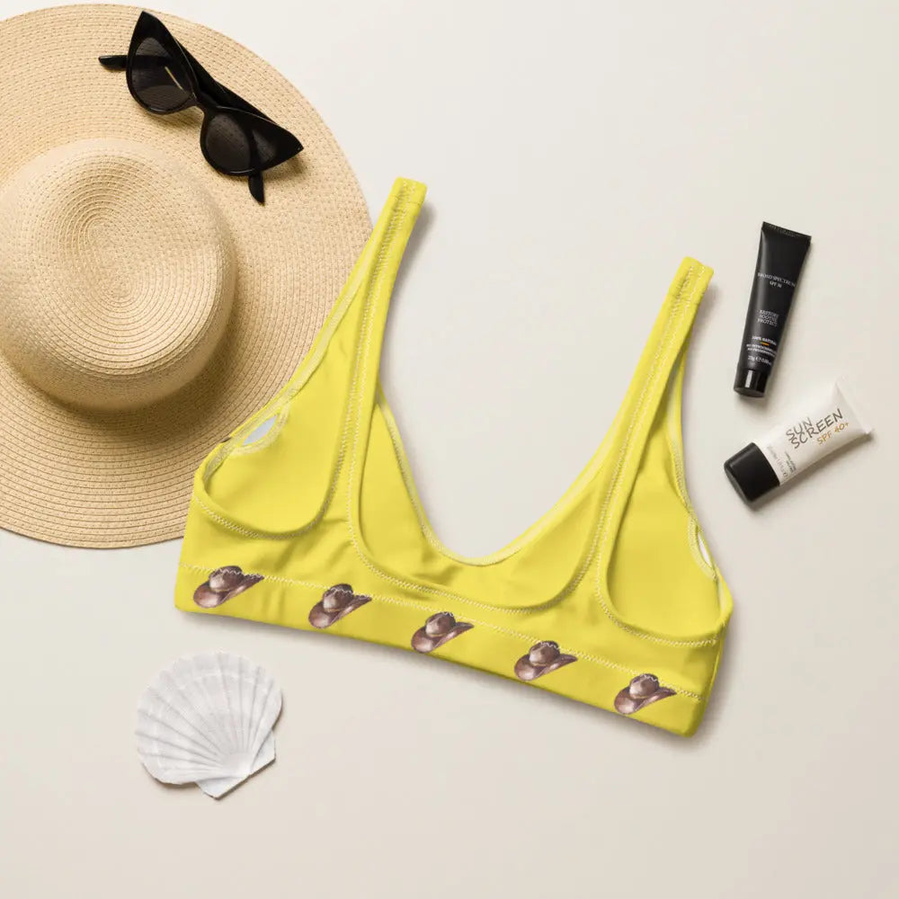 Baha Ranch Yeehaw Mustard Bronc Buster Bikini Top Baha Ranch Western Wear