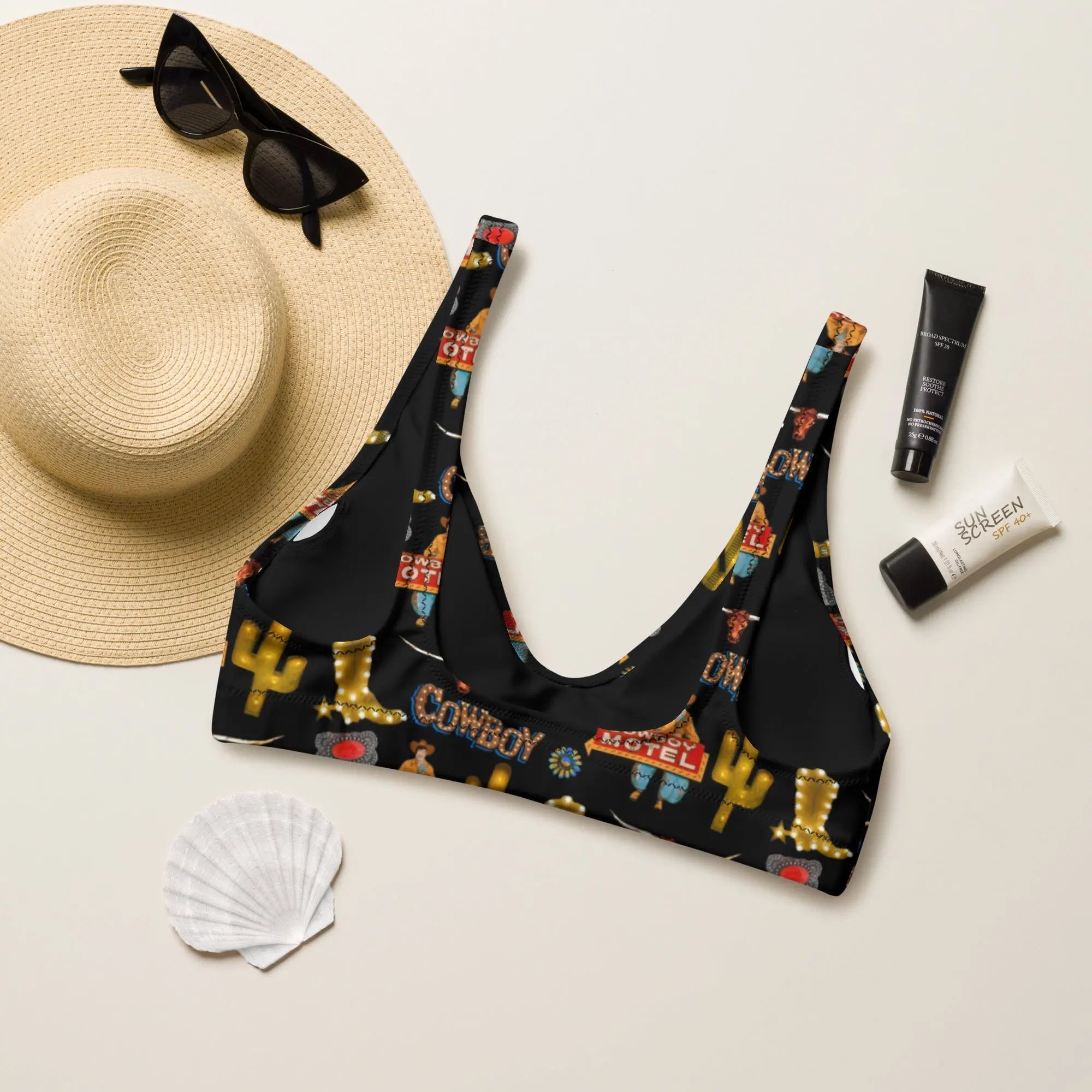 Baha Ranch Yeehaw All Cowboy Bikini Top Baha Ranch Western Wear