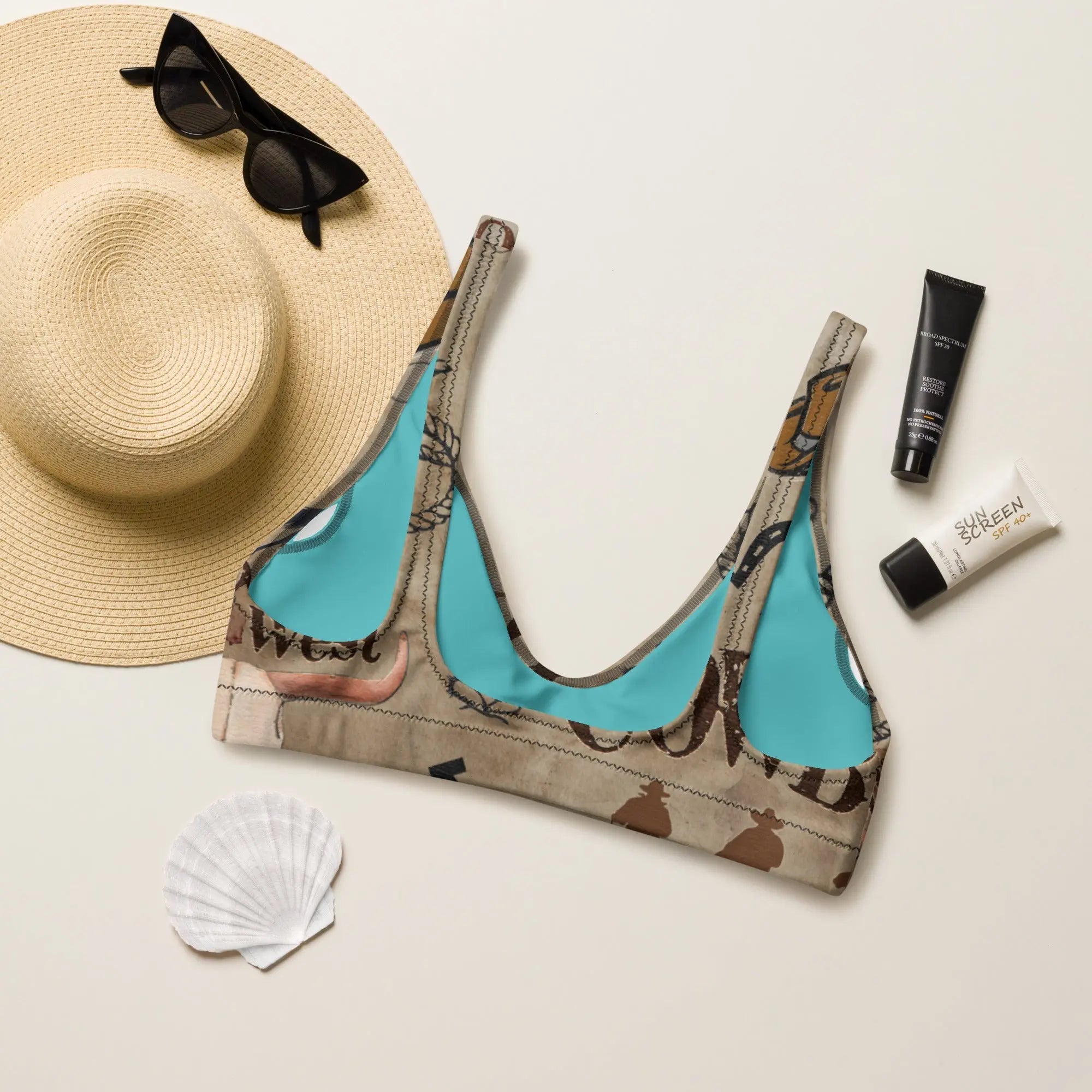Baha Ranch Yeehaw Ol Cowboy Bikini Top Baha Ranch Western Wear