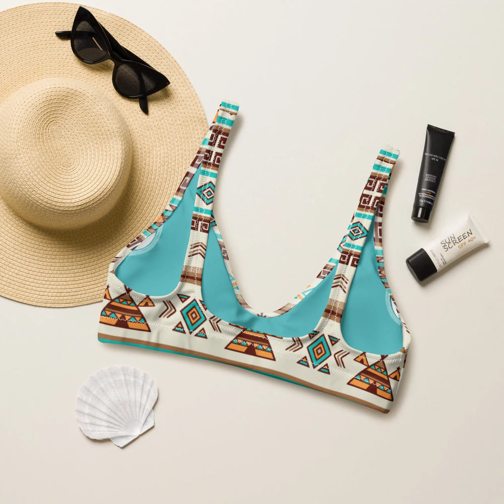 Baha Ranch Yeehaw Turquoise Teepee Bikini Top Baha Ranch Western Wear